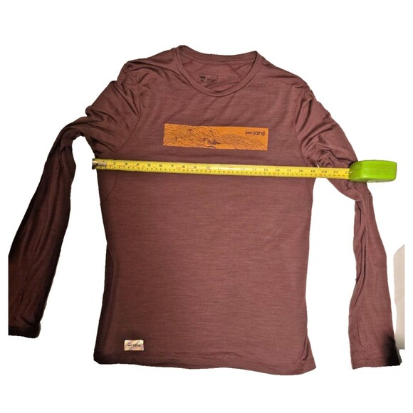Janji Women's Maroon Active Long Sleeved Shirt small  gorpcore - Picture 5 of 6